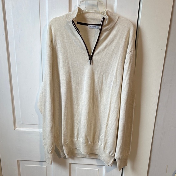 byford london Other - Byford London 100% Merino Wool Men's Off-White Zip-Up Sweater